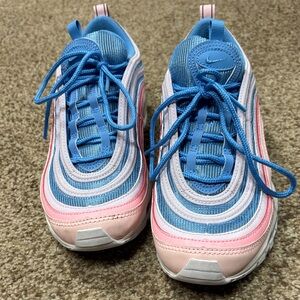 Nike Air Max 97 Women's Sneakers - Blue and Pink - 8